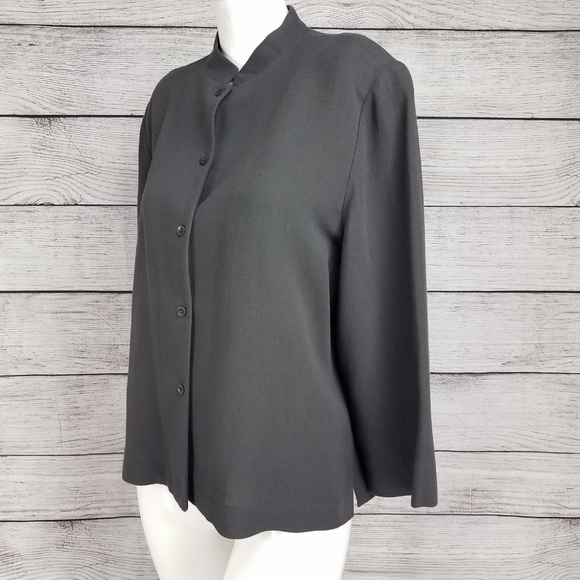 Eileen Fisher Size S Button front Lightweight Jacket Gray - Picture 4 of 8